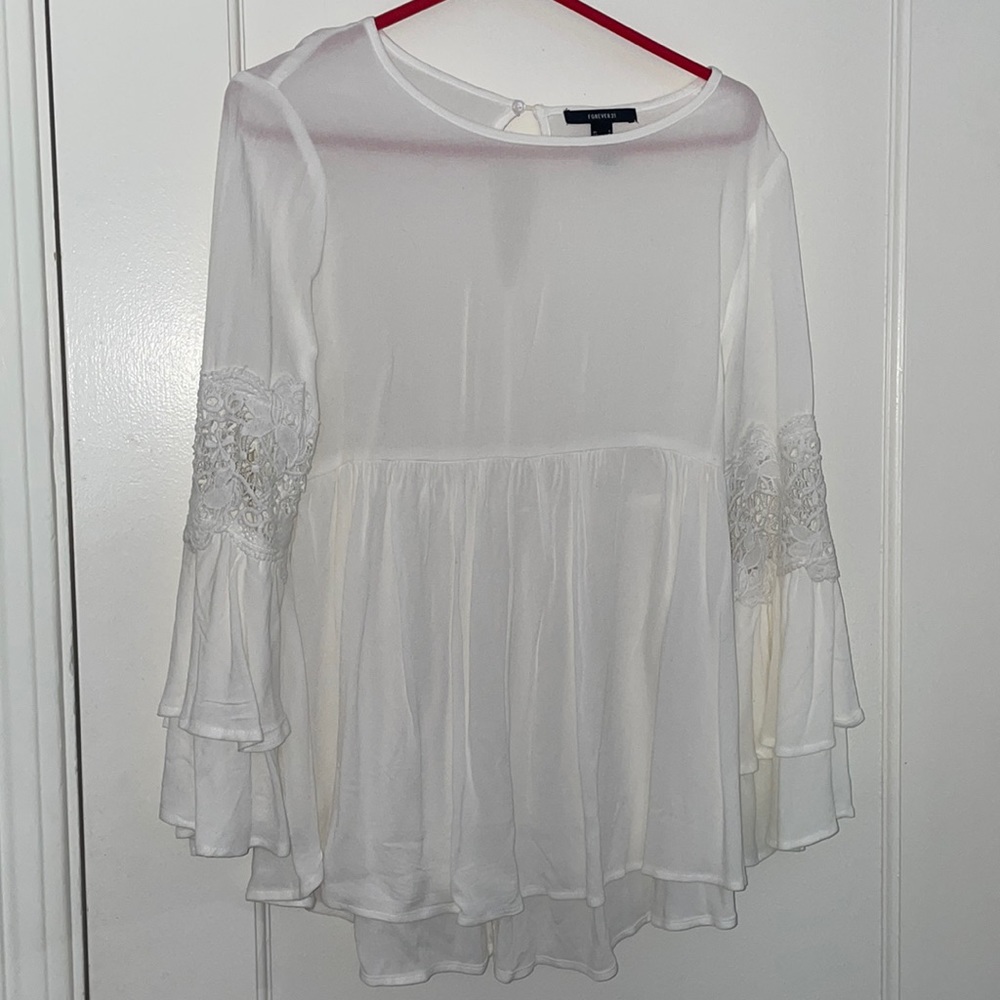 White Flowy Blouse